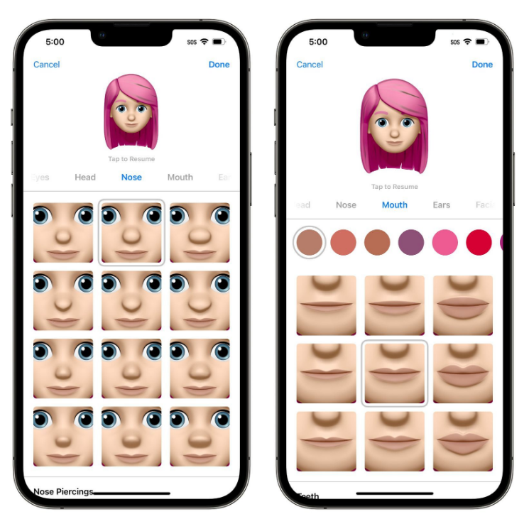 嫩江苹果手机维修分享​iOS 16中的拟我表情有了哪些变化和升级 